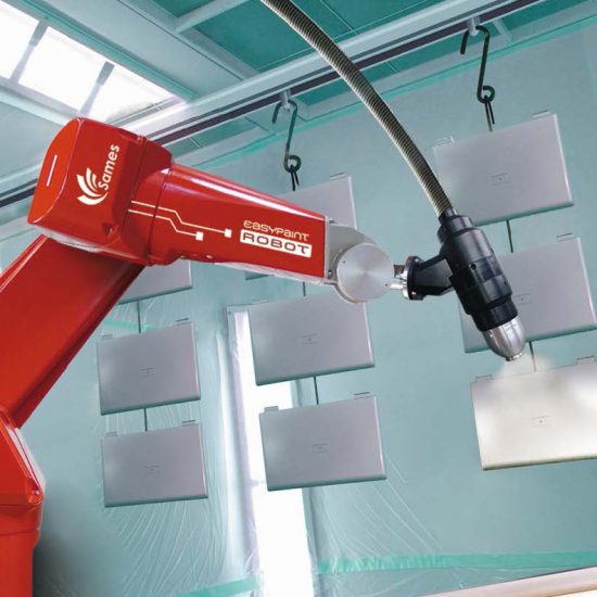 Beschichtungsroboter Vollautomatisierte Beschichtung Roboter rot Sames Easypaint