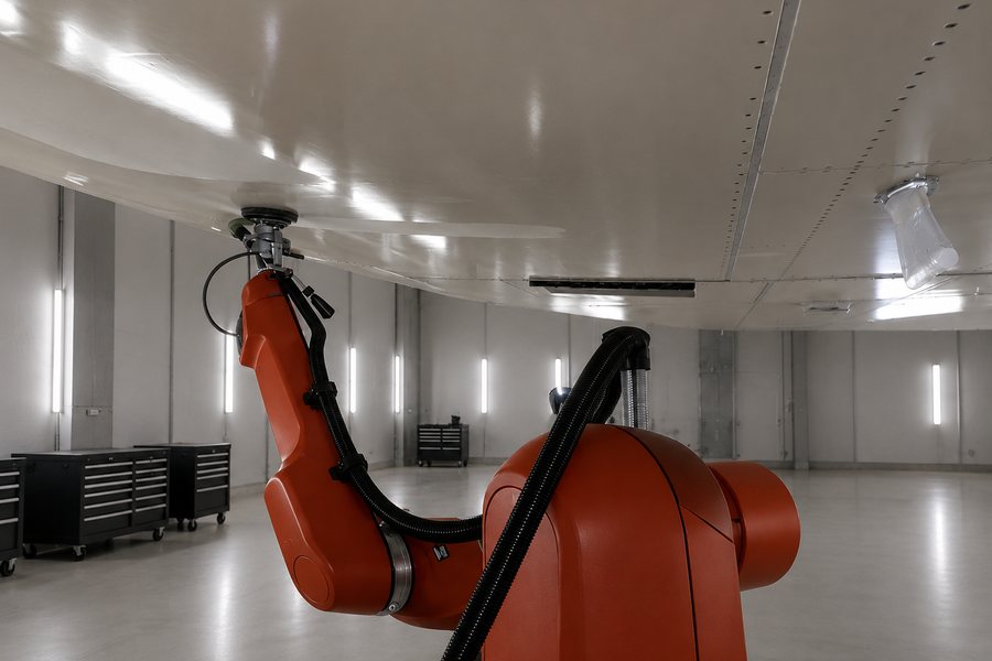 Schleif-CoBot für Schleifarbeiten an Wand, Boden und Decke